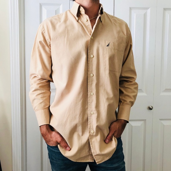 tan oxford shirt